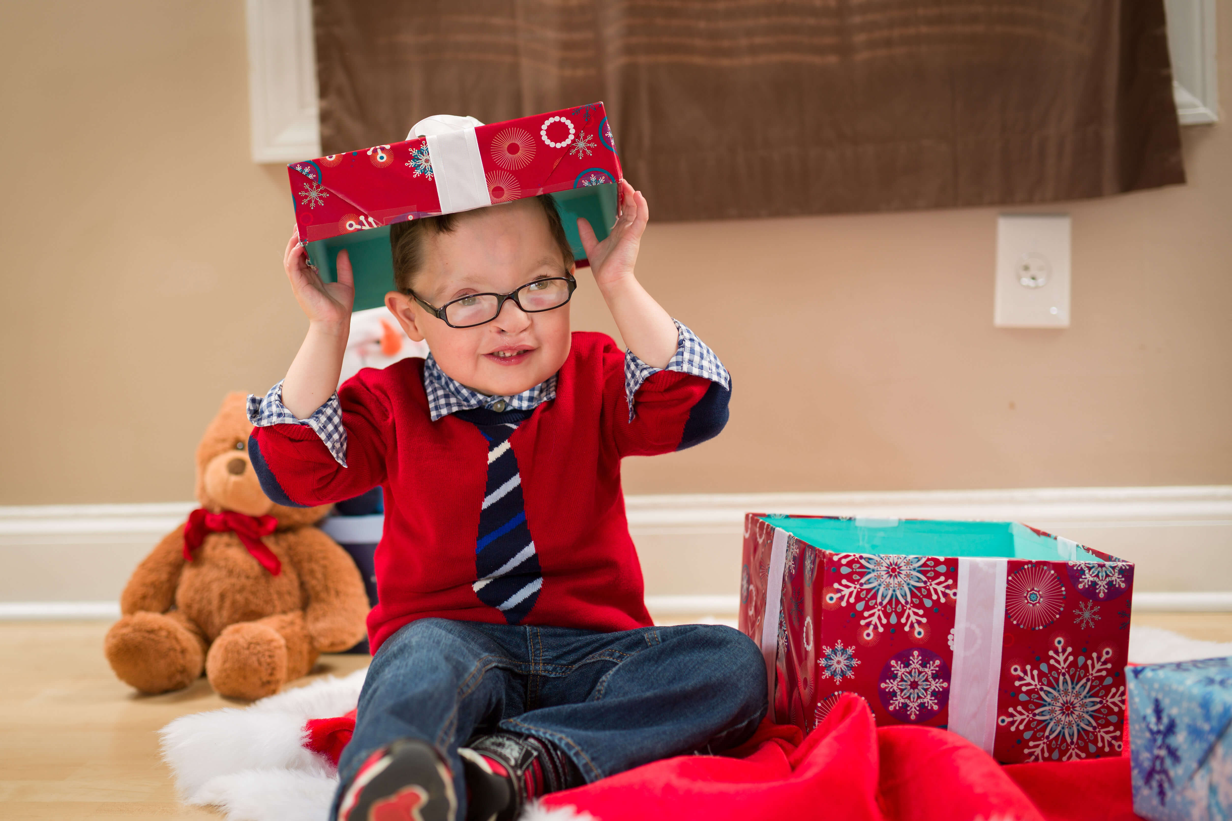 Christian is a special needs child, but he doesn't let that interrupt his holiday season.